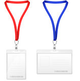 Plastic Vertical And Horizontal Badges.