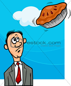 pie in the sky saying cartoon