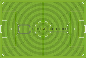 Realistic Vector Football - Soccer Field