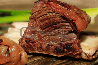 Roast red beef meat