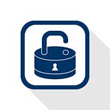 open lock flat icon
