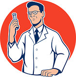 Scientist Lab Researcher Chemist Cartoon