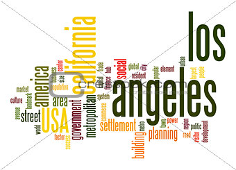 Los Angeles word cloud