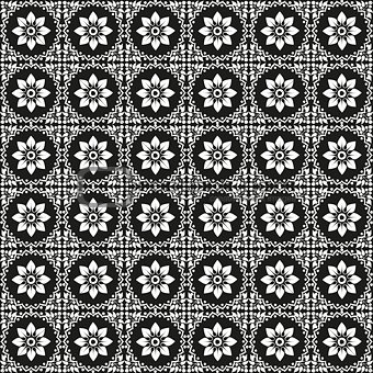 black and white oriental seamless pattern