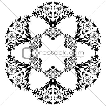 black and white ottoman serial patterns twenty-five