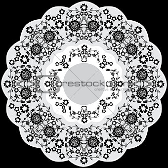 black and white ottoman serial patterns twenty-seven