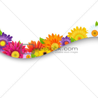 Colorful Gerbers Flowers Frame