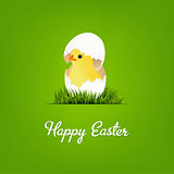 Happy Easter Card With Chicken