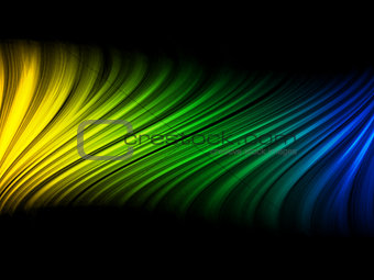 Brazil Flag Wave Yellow Green Blue Background
