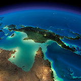 Night Earth. Australia and Papua New Guinea