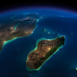 Night Earth. Africa and Madagascar