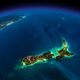 Night Earth. Pacific - New Zealand