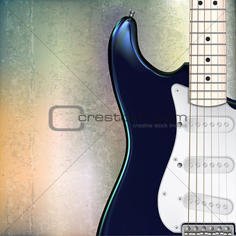 abstract grunge jazz rock background with electric guitar