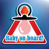 Baby on board sticker