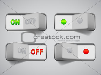 On and Off switches.