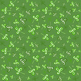 Dark green seamless clover pattern