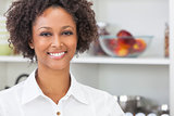 Mixed Race African American Girl in Kitchen