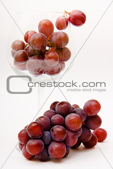 grapes in a wine glass