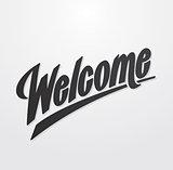 Welcome hand lettering