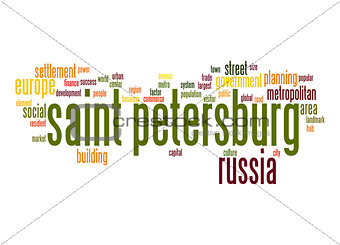 Saint Petersburg word cloud