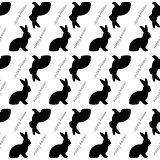 Design seamless Easter bunny rabbits monochrome pattern. Easter 