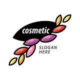 abstract vector logo of the petals for cosmetics