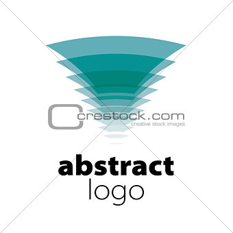 abstract vector logo spectrum curved sheets