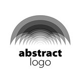 abstract vector logo spectrum curved sheets