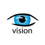 graphic vector logo eye close up