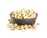 Soybeans in wood bowl