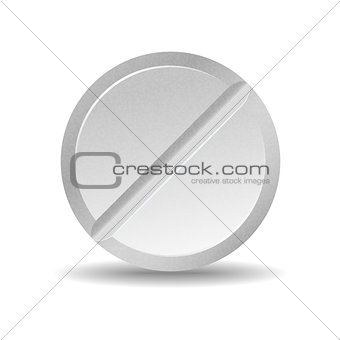 Medical Pill isolated on white background.