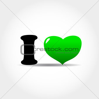 Abstract I love icon