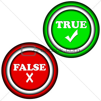 Buttons true and false