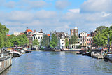 Amsterdam in  a sunny summer day