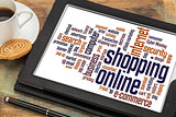 shopping online word cloud
