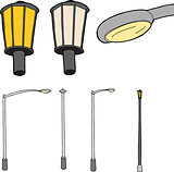 Isolated Street Lamps