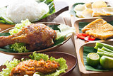 Popular Indonesia fried chicken rice
