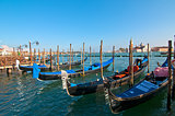 Venice Italy pittoresque view of gondolas 