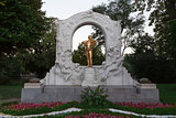 Sculpture of Johann Strauss in Vienna, Austria