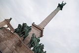 Millennium Memorial in the Heroe's Square in Budapest, Hungary