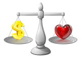 Love or money scales