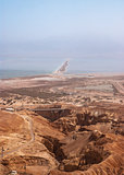 View on Dead Sea from Masada fortress, Israel