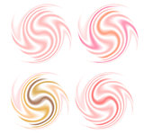 Abstract smooth cream swirl set