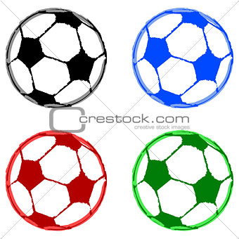 Painted soccer balls