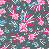 graphic pattern of flowers 