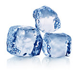 Three ice crystals
