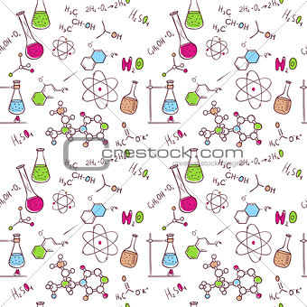 Hand draw chemistry pattern