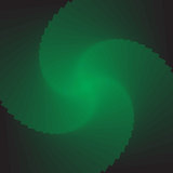 Illusion of rotation movement.  Abstract green backdrop.