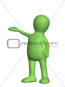 Puppet on white background