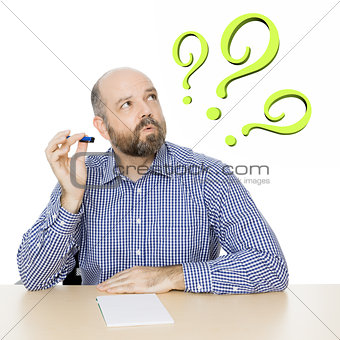  man with question mark